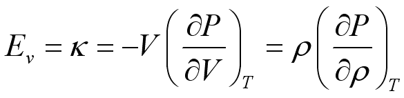 And the bulk modulus is